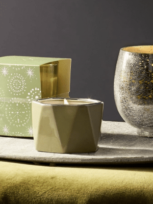 Be Made Hays, KS. Ceramic Candle Electroplated Luxury Balsam and Cedar Soy Illume