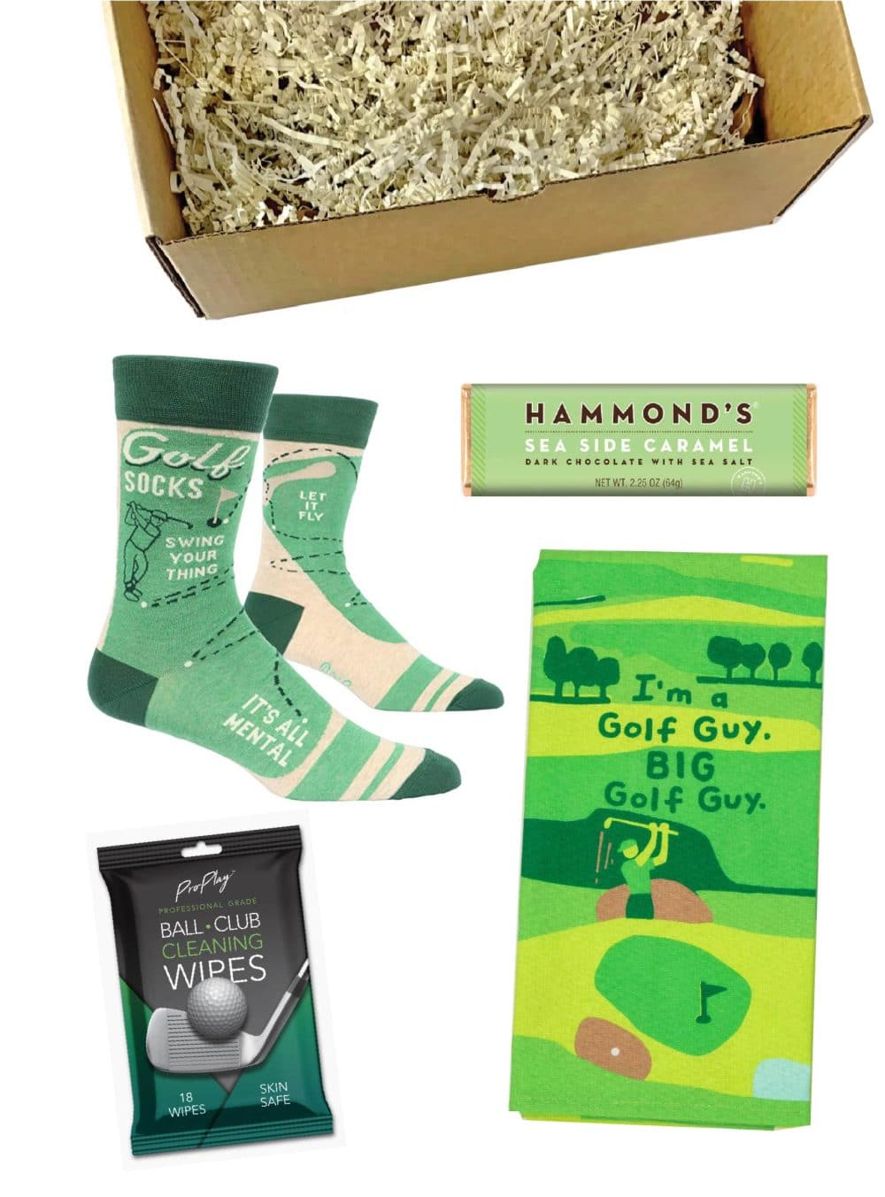 Be Made Hays, KS. Golf Guy Curated Gift Box. Gifts for him. Christmas gifts.