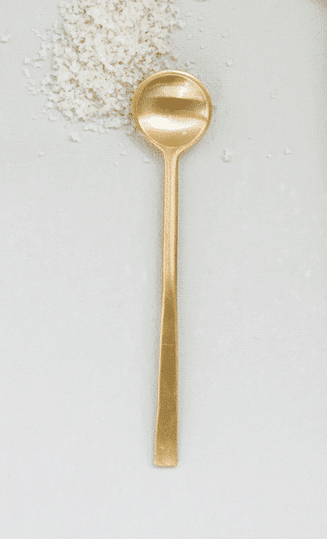 Be Made Hays, KS. Brass Gold Spoon Small