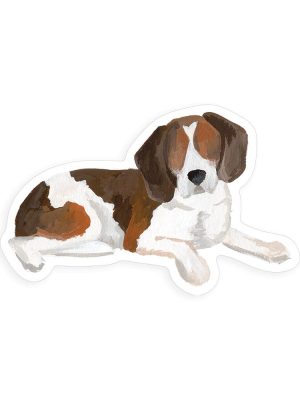 Be Made Hays, KS. Hand Painted Beagle Vinyl Sticker
