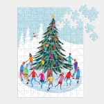 Be Made Hays, KS. 130 Piece Christmas Ornament Puzzle Skating Around The Christmas Tree