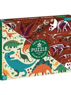 Be Made Hays, KS. Double-Sided Dinosaur 100 Piece Jigsaw Puzzle