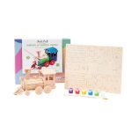 Be Made Hays, KS. DIY wood puzzle train paint kit. gifts for kids. christmas gifts for kids.