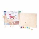 Be Made Hays, KS. DIY wood puzzle unicorn paint kit. gifts for her. gifts for kids.