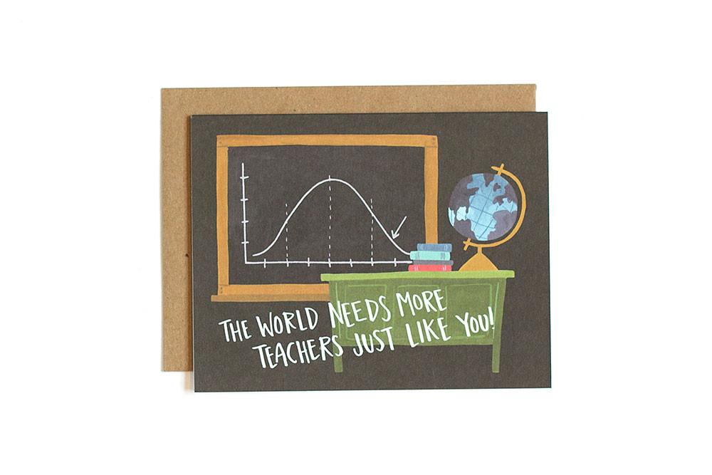 Be Made Hays, KS. The World Needs More Teachers Like You Chalkboard Card