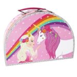 Be Made Hays, KS. Rainbow Princess & Unicorn Tin Tea Set Case