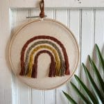 Rainbow Arch Embroidered Wall Art straight on view