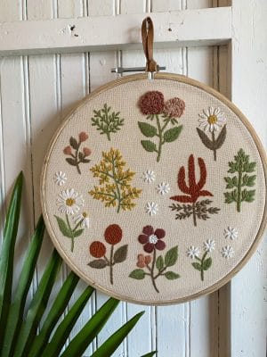 Be Made Hays, KS. Embroidery Wall Art Completed. Made Market Co. Boho Home Decor.