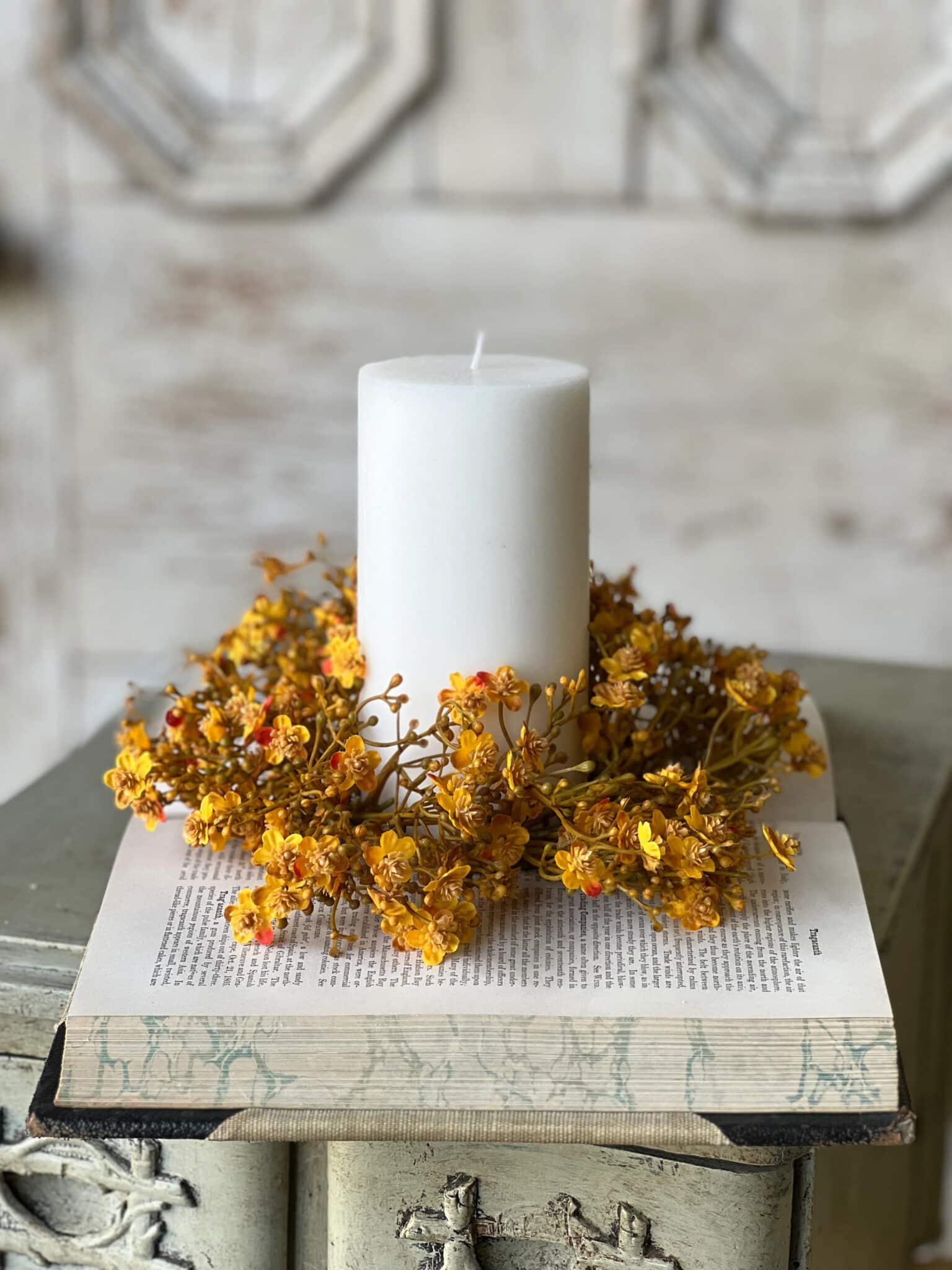be-made-hays-ks-emmeline-mustard-yellow-fall-autumn-candle-ring-wreath