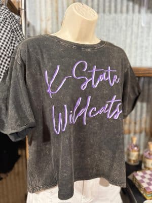 Graphic Tee Long Crop K-State Wildcats