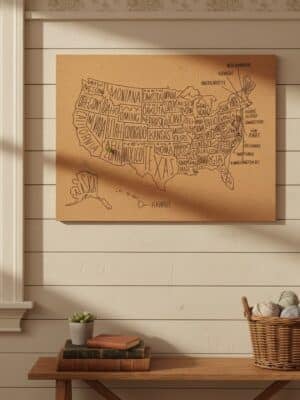Corkboard Map USA