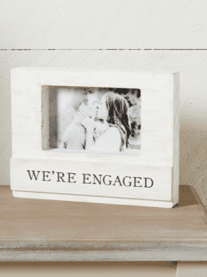 Be Made Hays, KS. White Washed Picture Frame Wood We're Engaged