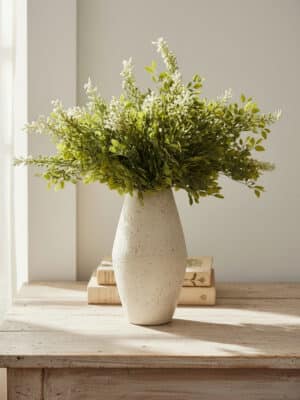 Large Rustic White Vase