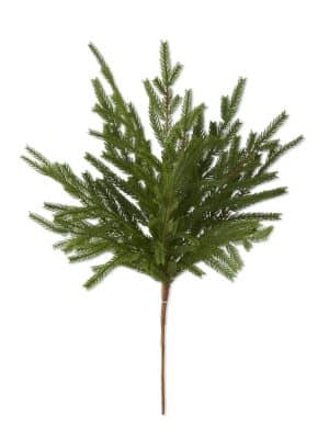 Soft Touch Norfolk Pine Stem with layered, lifelike greenery and a long brown stem.