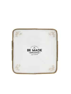 Floral Metal Photo Frame 5x5 with soft brass-finish rim, clear glass, and delicate floral corner details with insert.