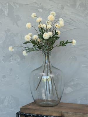 Onion Spray Cream in clear vase