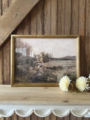 Landscape Framed Art Hills straight on view