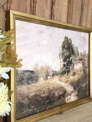 Landscape Framed Art Barn left side angle view