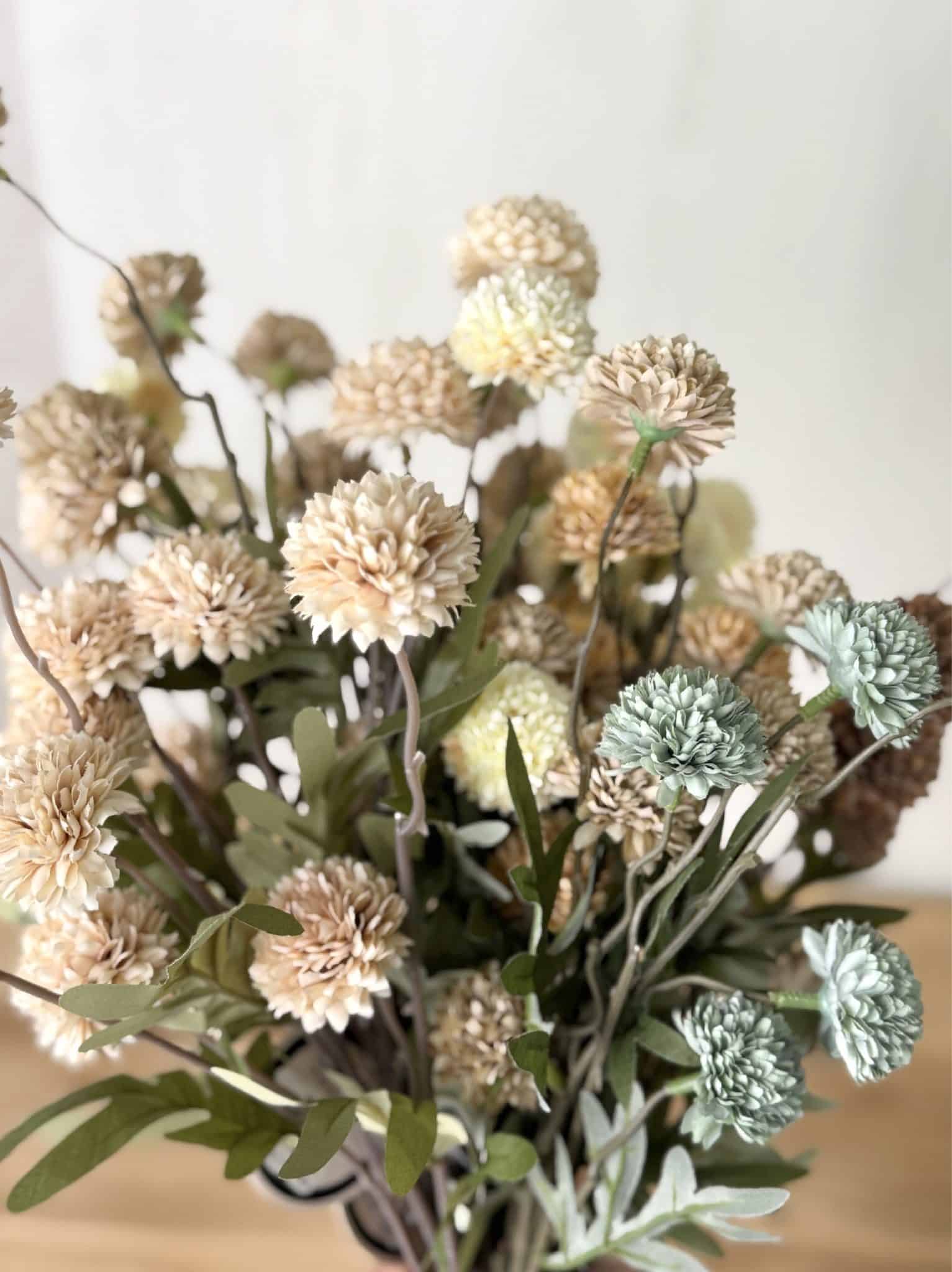 Bundle of Onion Sprays in Blue, Taupe, Brown, Cream, and Beige