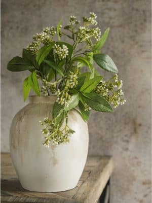White Berry Floral Pick in white vase