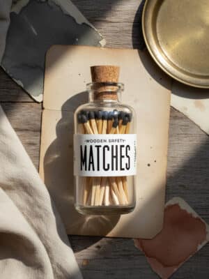 Mini Apothecary Vintage Black Matches