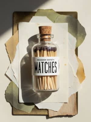 Mini Apothecary Vintage Brown Matches