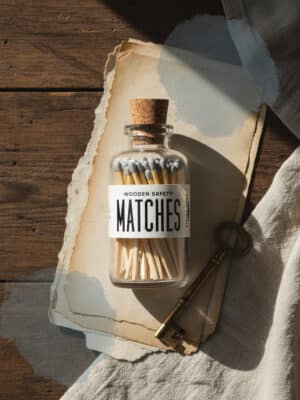 Mini Apothecary Vintage Gray Matches