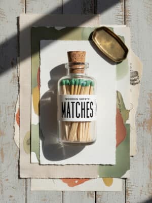 Mini Apothecary Vintage Green Matches