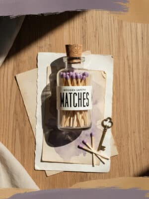 Mini Apothecary Vintage Lavender Matches