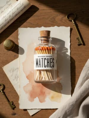 Mini Apothecary Vintage Orange Matches