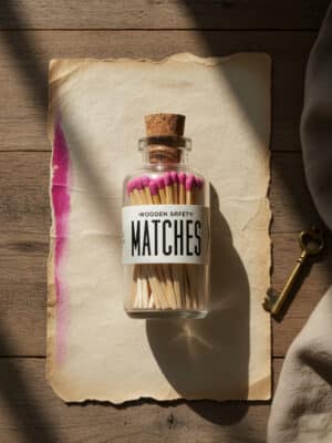 Mini Apothecary Vintage Pink Matches