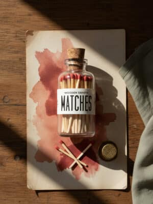 Mini Apothecary Vintage Red Matches