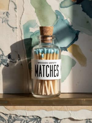 Mini Apothecary Vintage Teal Matches