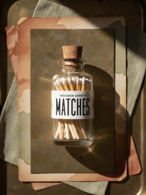 Mini Apothecary Vintage White Matches