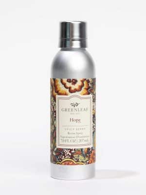 Hope Room Spray Air Freshener in metallic bottle with floral label design.