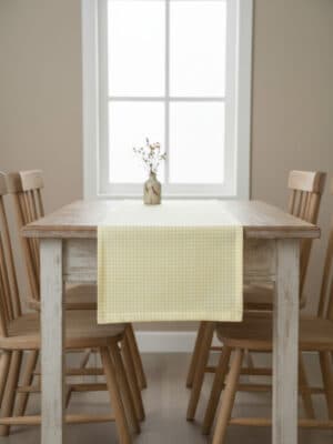 Yellow Gingham Table Runner
