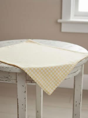 Yellow Gingham Square Table Runner