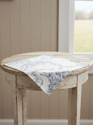 Blue Toile Square Table Runner