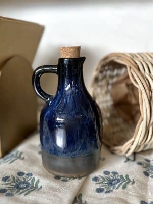 Pitcher Small Indigo Blue in hutch detail shot