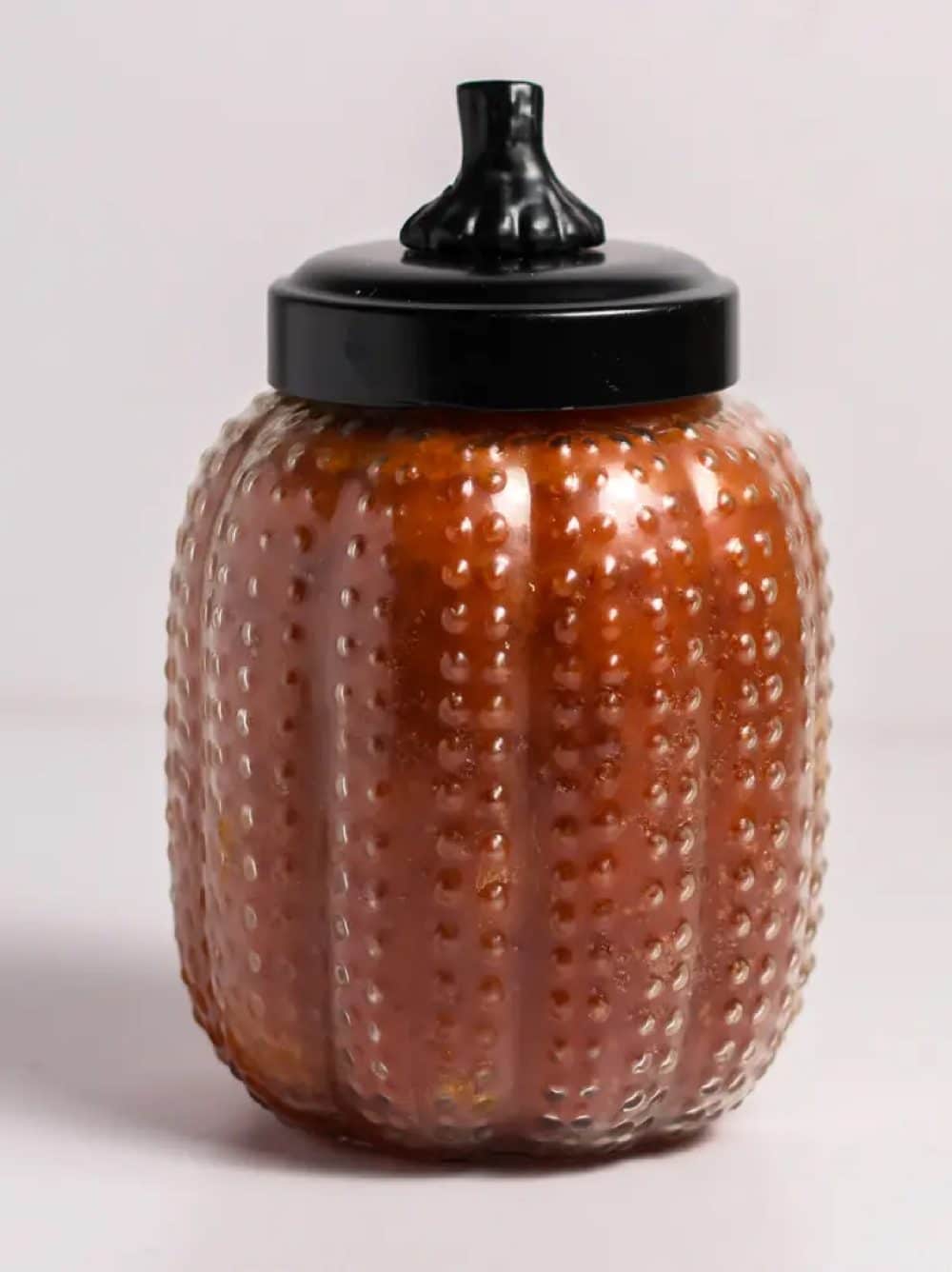 Assorted 4.75 Inch Brown Glass Filled Pumpkin Candle main image 1
