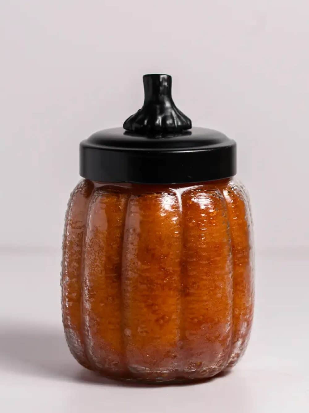 Assorted 4.75 Inch Brown Glass Filled Pumpkin Candle