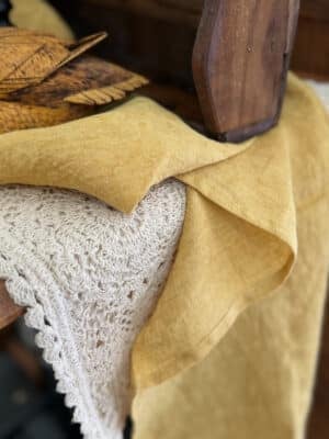 Stonewashed Mustard Table Runner