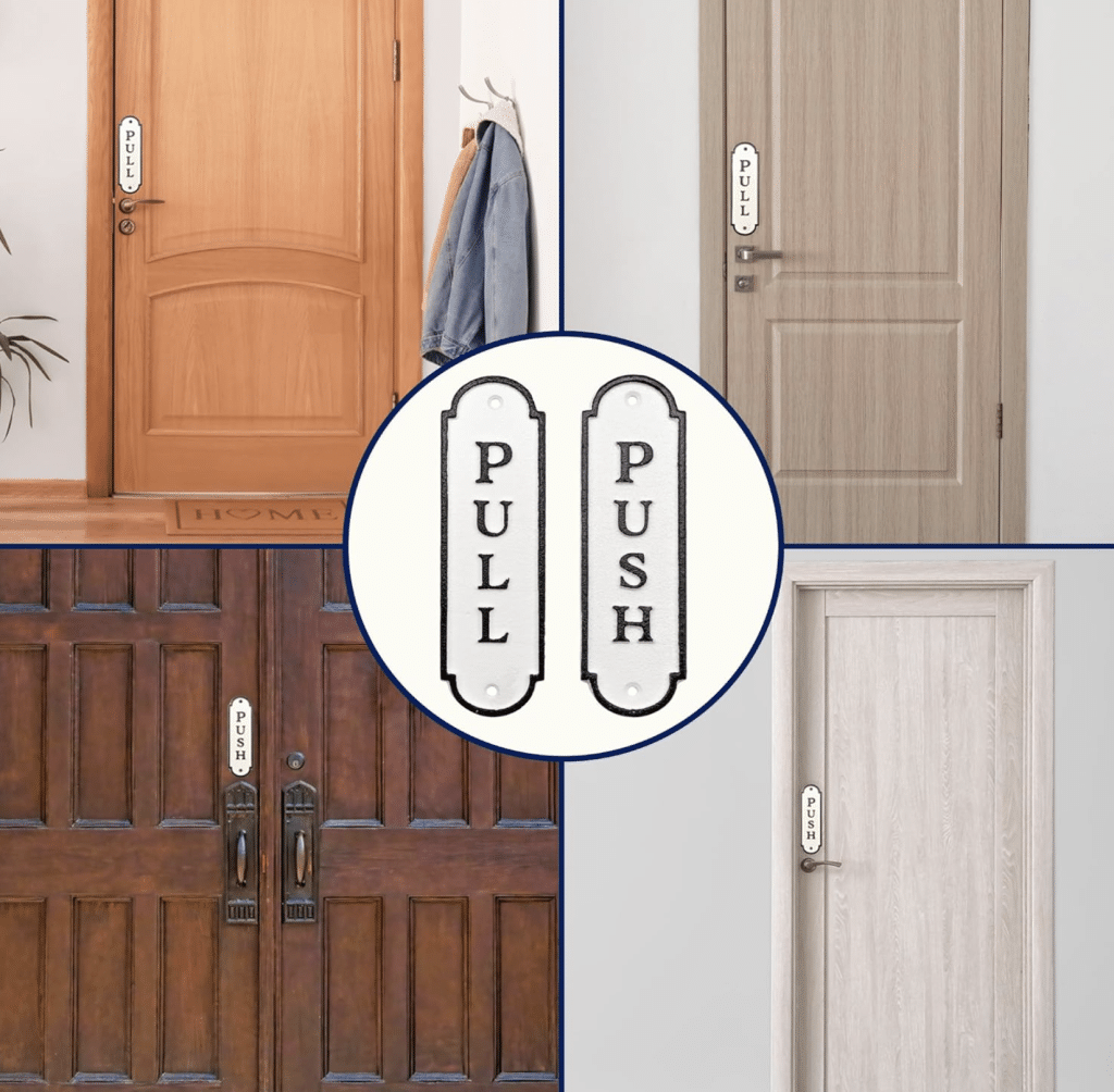 Cast Iron Push & Pull Signs - Be Made