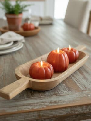Orange Pumpkin Flameless Candle