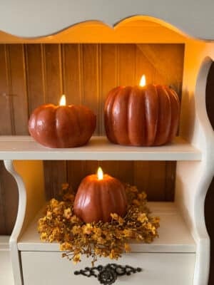 Orange Pumpkin Flameless Candle