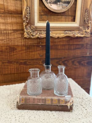 Pressed Glass Bud Vase – 3 Styles