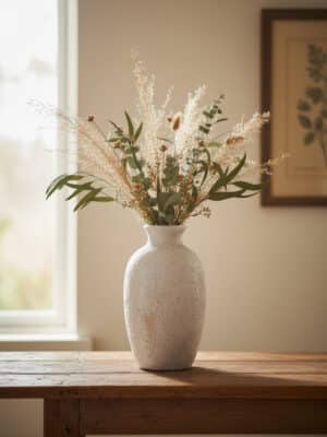 Medium Rustic White Vase