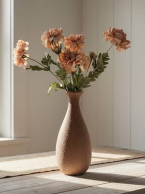 Tall Clay Vase