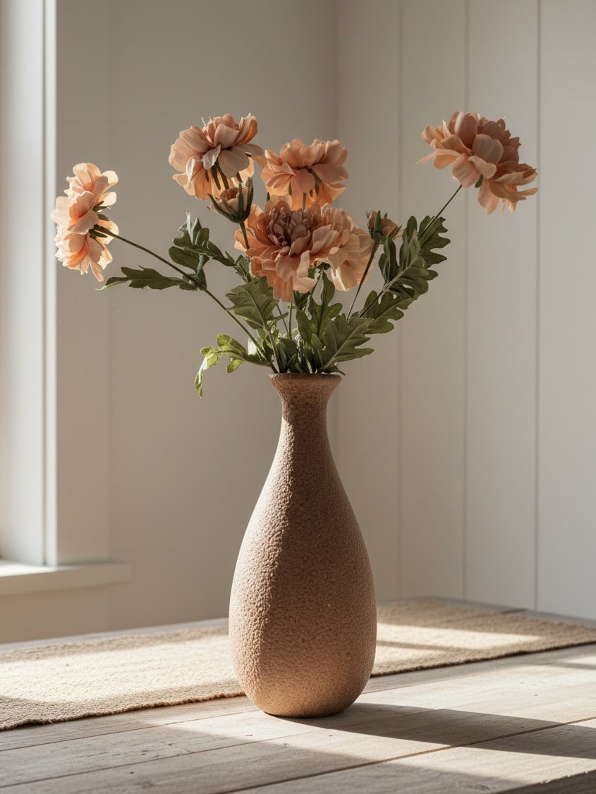 be-made-hays-ks-clay-vase-neutral-centerpiece