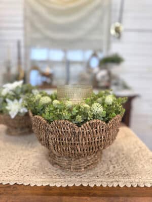 Woven Scalloped Seagrass Bowls – 2 Sizes